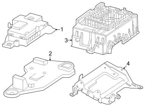 Fuse Box Bracket Diagram for 296-545-41-00