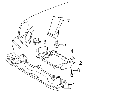 2002 Mercedes-Benz E55 AMG Splash Shields Diagram