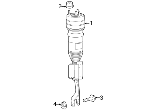 2023 Mercedes-Benz EQE 350+ SUV Struts & Components - Front Diagram 3