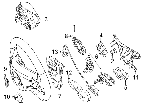 2019 Mercedes-Benz E450 Steering Column & Wheel, Steering Gear & Linkage Diagram 10