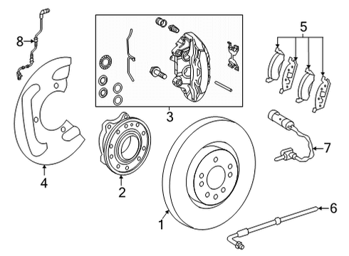 2022 Mercedes-Benz GLC43 AMG Front Brakes Diagram 2