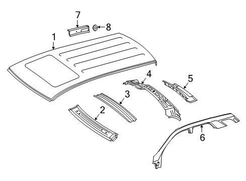 2016 Mercedes-Benz GLE550e Roof & Components Diagram 2