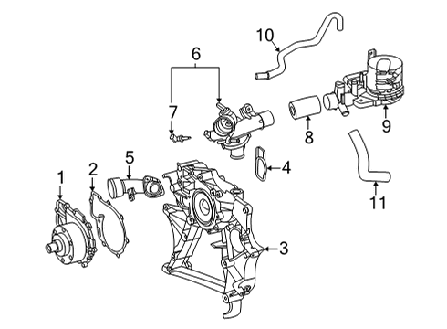 2021 Mercedes-Benz Sprinter 3500XD Water Pump Diagram 1