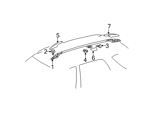 1999 Mercedes-Benz ML430 Luggage Carrier Diagram