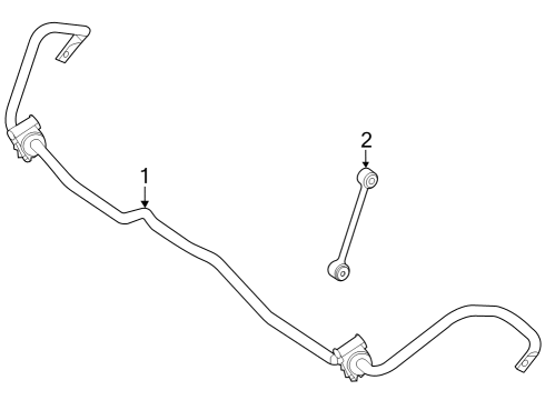 2023 Mercedes-Benz EQE 350+ SUV Stabilizer Bar & Components - Rear Diagram