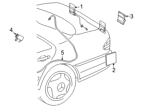 1998 Mercedes-Benz E320 Antenna & Radio Diagram