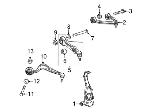 2022 Mercedes-Benz EQS 450+ Front Suspension Components