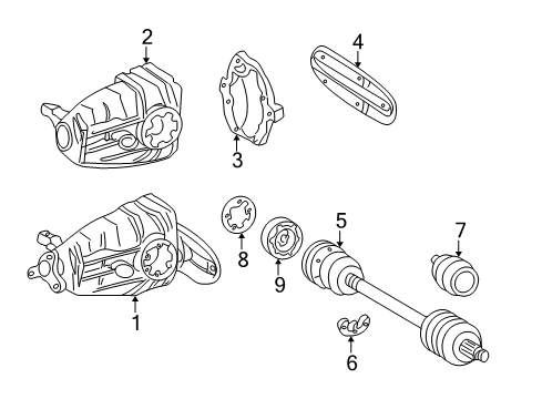 2001 Mercedes-Benz CL500 Axle & Differential - Rear