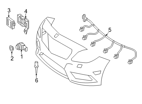 2019 Mercedes-Benz CLA45 AMG Parking Aid Diagram 3