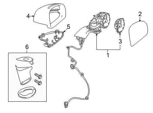 Mirror Base Diagram for 172-810-11-76