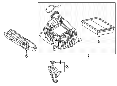 2021 Mercedes-Benz GLB35 AMG Air Intake Diagram