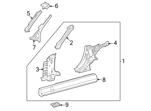 2022 Mercedes-Benz SL63 AMG Aperture Panel, Rocker