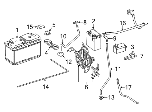 2017 Mercedes-Benz GLE300d Battery Diagram