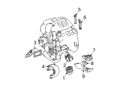 Rear Mount Insulator Diagram for 203-224-01-05