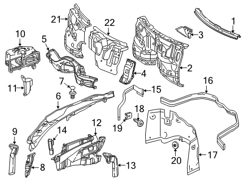 2014 Mercedes-Benz E550 Cowl Diagram 1