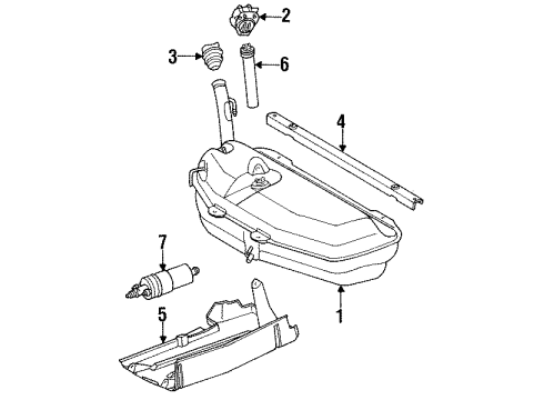 1987 Mercedes-Benz 300TD Fuel System Components