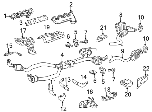 Muffler & Pipe Diagram for 230-490-28-21