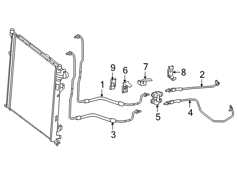 2018 Mercedes-Benz GLE550e Trans Oil Cooler Lines Diagram