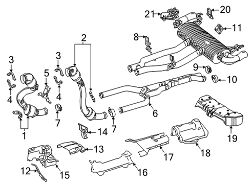 Converter & Pipe Bracket Diagram for 177-490-68-00