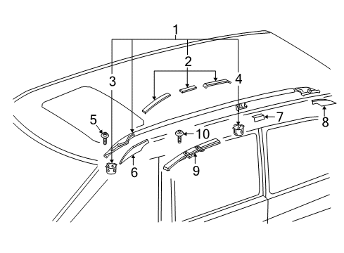 2023 Mercedes-Benz Metris Luggage Carrier Diagram