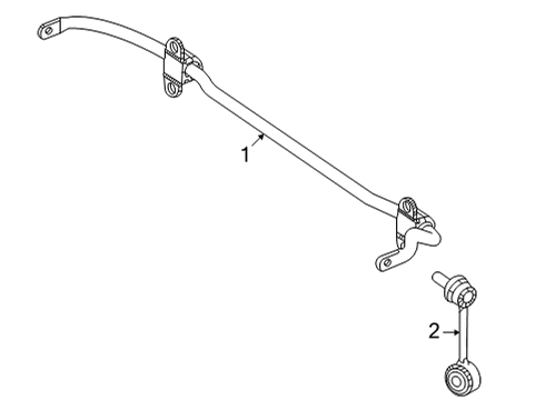 2022 Mercedes-Benz GLS450 Rear Suspension, Control Arm, Ride Control, Stabilizer Bar Diagram 2