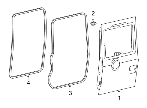 2022 Mercedes-Benz G550 Door & Components, Exterior Trim - Body & Hardware Diagram 1