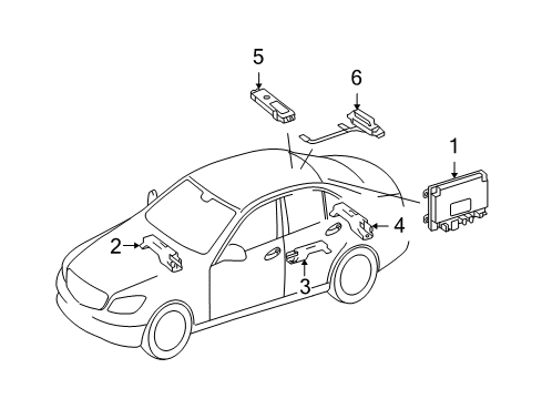 2014 Mercedes-Benz C350 Keyless Entry Components Diagram 2