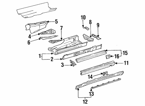 Rear Crossmember Diagram for 124-610-05-20