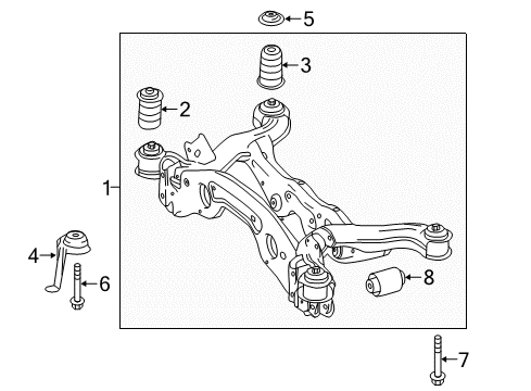 2015 Mercedes-Benz B Electric Drive Suspension Mounting - Rear Diagram