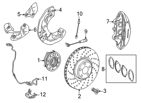 2016 Mercedes-Benz AMG GT S Front Brakes Diagram 2