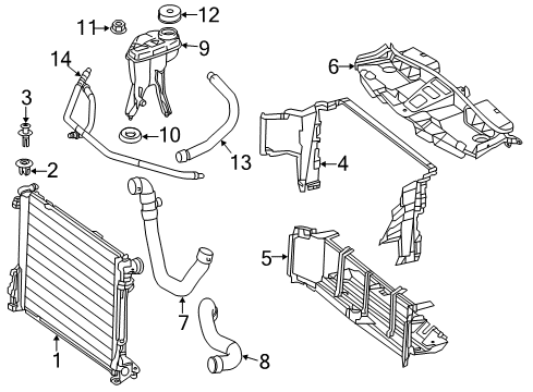 2015 Mercedes-Benz SLK55 AMG Radiator & Components