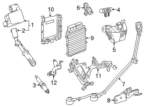 Knock Sensor Bracket Diagram for 276-150-13-73