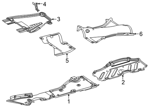 2022 Mercedes-Benz GLS63 AMG Under Cover & Splash Shields Diagram