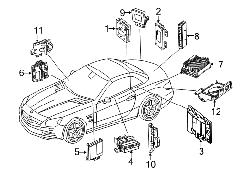 2014 Mercedes-Benz SL65 AMG Parking Brake Diagram 1