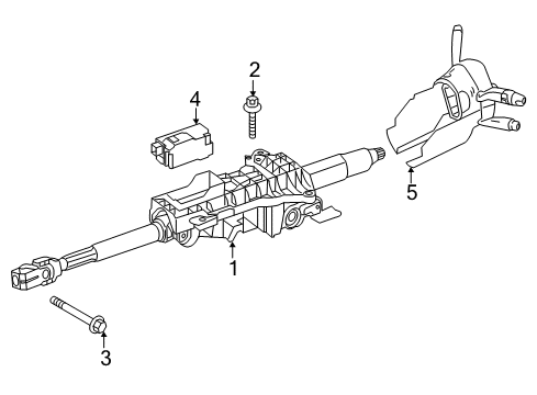 2016 Mercedes-Benz B250e Steering Column & Wheel, Steering Gear & Linkage Diagram 2