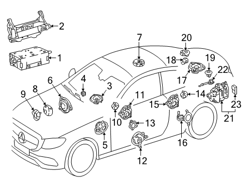 Instrument Panel Speaker Diagram for 213-820-05-03