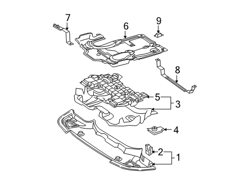 2006 Mercedes-Benz E320 Splash Shields Diagram