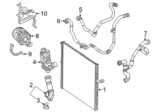 2022 Mercedes-Benz GLS450 Intercooler  Diagram