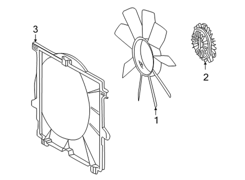 2006 Mercedes-Benz G500 Cooling System, Radiator, Water Pump, Cooling Fan Diagram 1