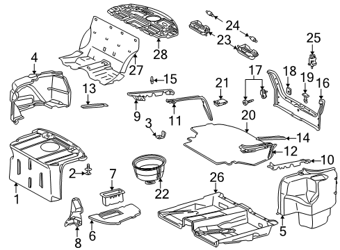 Rear Panel Trim Diagram for 220-690-00-41-7C45