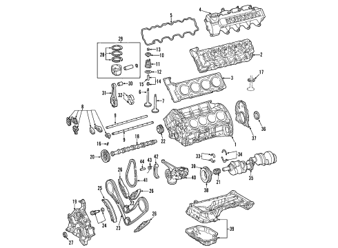 2004 Mercedes-Benz CL55 AMG Engine Parts, Timing, Lubrication System Diagram 2