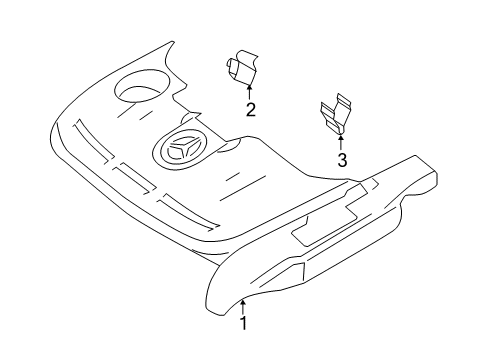 2016 Mercedes-Benz GLE350 Engine Appearance Cover Diagram