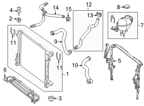 Lower Hose Diagram for 204-501-29-82