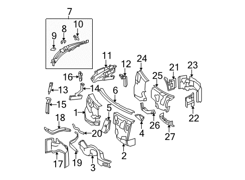 Partition Panel Inner Seal Diagram for 204-628-09-98