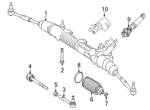 2014 Mercedes-Benz CL65 AMG Steering Column & Wheel, Steering Gear & Linkage Diagram 2