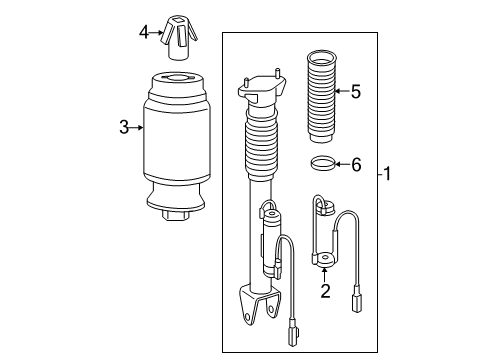 2015 Mercedes-Benz ML400 Shocks & Components - Rear Diagram 1