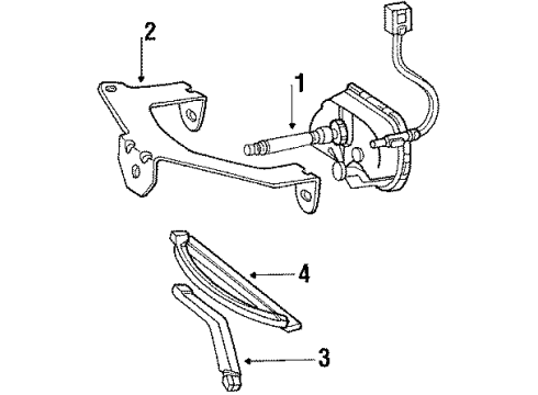 1988 Mercedes-Benz 560SEL Washer Components Diagram