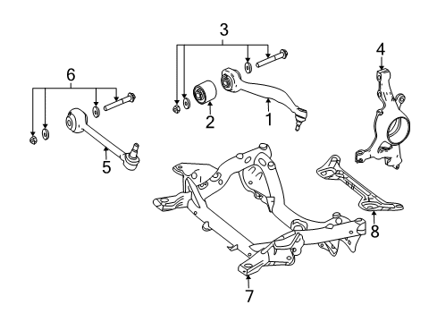 2012 Mercedes-Benz C63 AMG Front Suspension, Control Arm Diagram 3