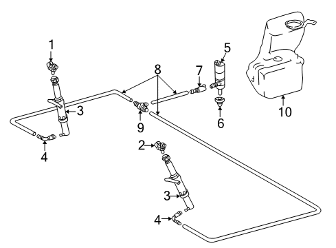 2006 Mercedes-Benz S65 AMG Washer Components Diagram