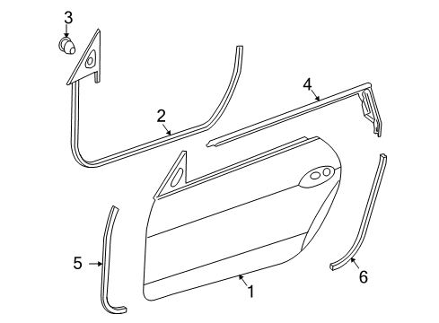 2011 Mercedes-Benz SLK350 Door & Components, Body Diagram